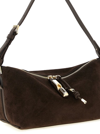 Brown Calfskin Shoulder Bag