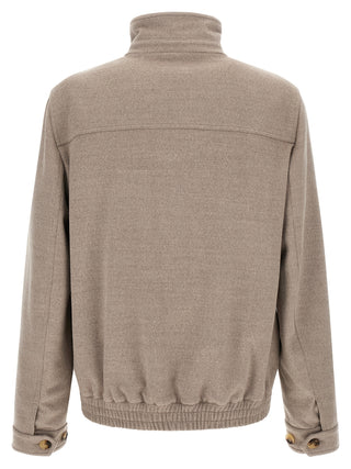 Beige Virgin Wool Bomber