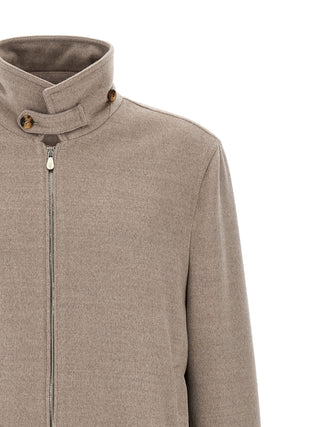 Beige Virgin Wool Bomber