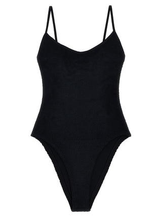 Black Polyamide One-Piece Swimsuit