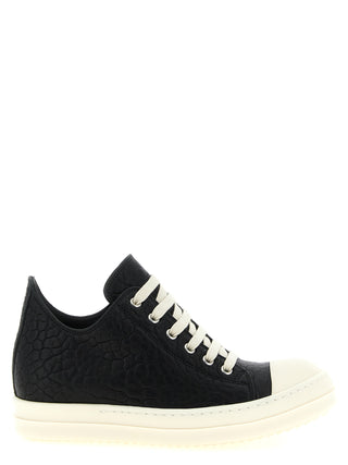 Bicolor Lamb Leather Low Top Sneakers