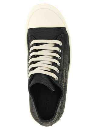 Bicolor Lamb Leather Low Top Sneakers