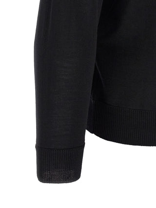Black Virgin Wool Cardigan