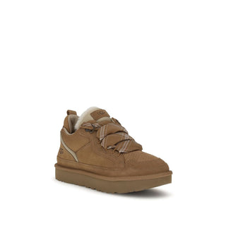 Brown Leather Platform Sneakers