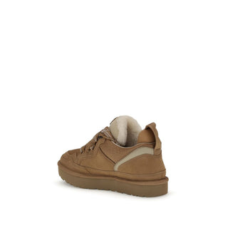 Brown Leather Platform Sneakers