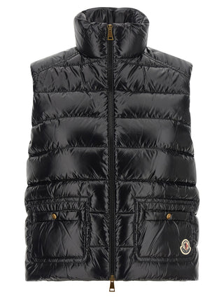 Black Polyamide Sleeveless Jacket