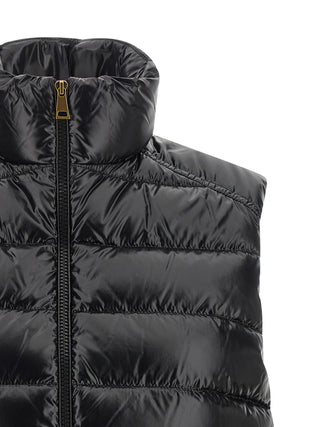 Black Polyamide Sleeveless Jacket