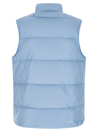Blue Polyamide Sleeveless Jacket