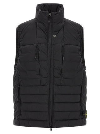 Black Polyamide Sleeveless Jacket