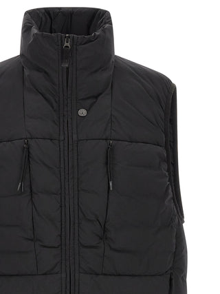Black Polyamide Sleeveless Jacket