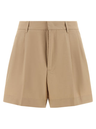 Brown Cotton Bermuda Shorts