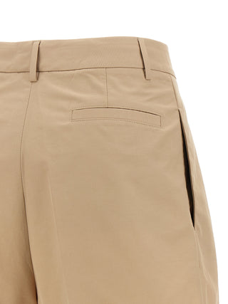 Brown Cotton Bermuda Shorts