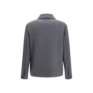 Gray Wool Oves Aries Full-Length Jacket