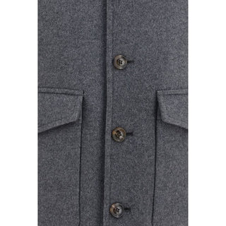 Gray Wool Oves Aries Full-Length Jacket
