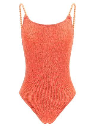 Orange Polyamide One-Piece Swimsuit