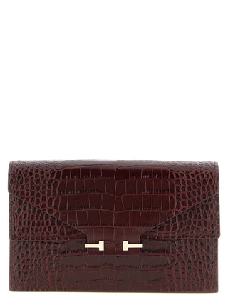 Bordeaux Calfskin Clutch Bag