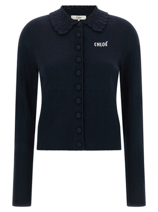 Blue Wool Cardigan