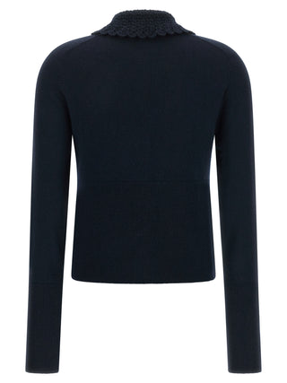 Blue Wool Cardigan