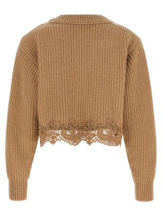 Beige Wool Cardigan
