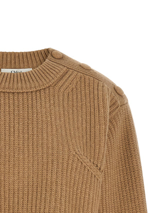Beige Wool Cardigan