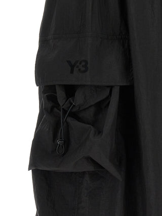 Black Polyamide Cargo Pants