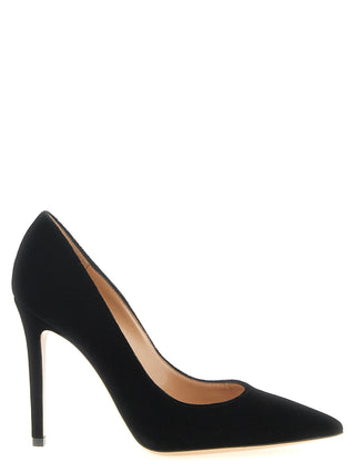 Black Textile High Heel Pumps
