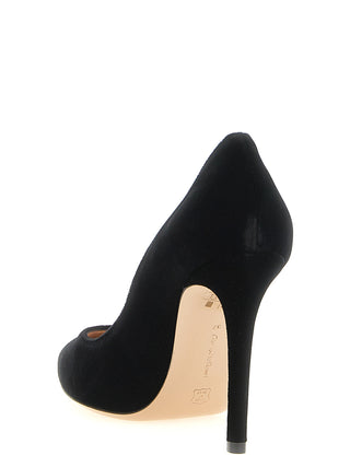 Black Textile High Heel Pumps