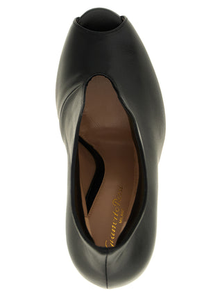 Black Lamb Leather Ankle Boots