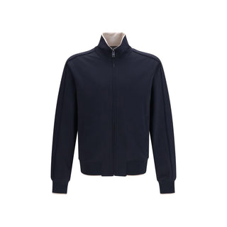 Blue Polyamide Full-Length Jacket