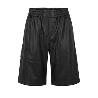 Black Polyester Men Shorts