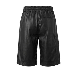 Black Polyester Men Shorts