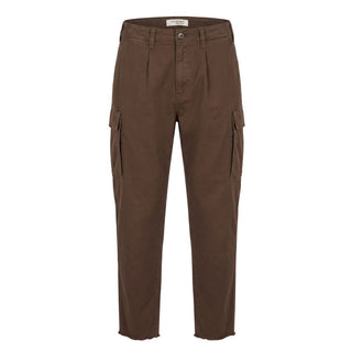 Brown Cotton Men Pant