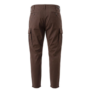 Brown Cotton Men Pant