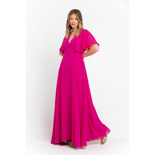 Pink Polyester Women Dress