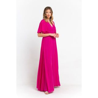 Pink Polyester Women Dress