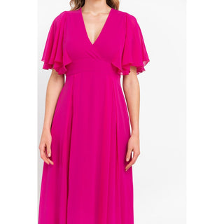Pink Polyester Women Dress