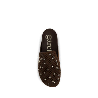 Brown Calf Leather Bos Taurus Mules