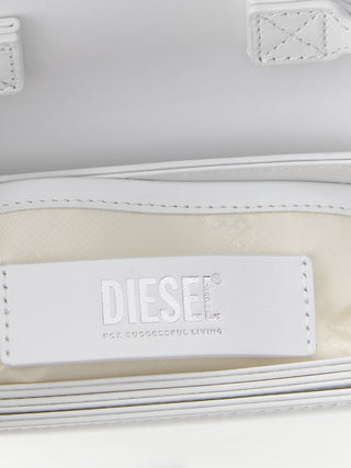 Bolso de hombro de piel de vaca blanca
