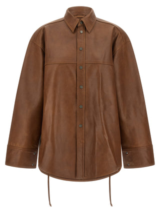 Brown Lambskin Blouse