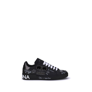 Black Calf Leather Bos Taurus Athletic Sneakers