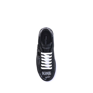 Black Calf Leather Bos Taurus Athletic Sneakers