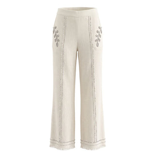 White Cotton Women's Pants
