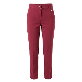 Pantalones de mujer de poliéster rojo