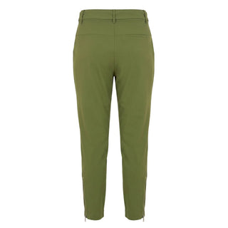 Green Polyester Women Pants