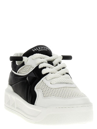 Bicolor Calfskin Chunky Sneakers