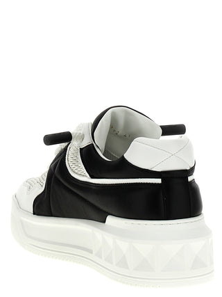 Bicolor Calfskin Chunky Sneakers