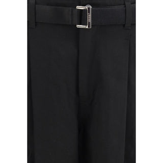 Black Cotton Chino Pants