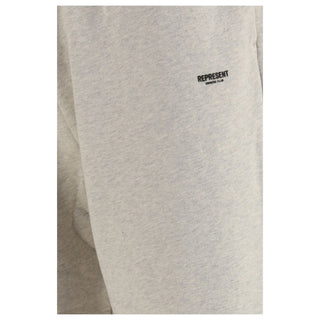 Beige Cotton Casual Pants