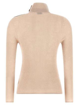 Cárdigan beige de lana virgen