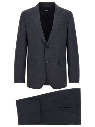 Blue Polyester Two-Piece Suit